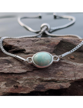 Amazonite Stone Steel Bracelet – Tarnish Resistant