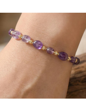 Grape Model Amethyst Bracelet – 5x7 mm