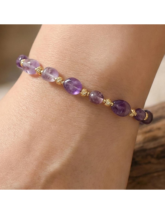 Grape Model Amethyst Bracelet – 5x7 mm
