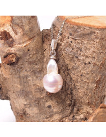 Baroque Pearl Silver Necklace