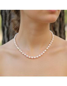 Pearl Necklace - Knotted Model (5x7 mm Real Pearl)