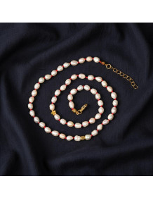 Pearl Necklace - Knotted Model (5x7 mm Real Pearl)