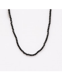Onyx Stone String Necklace - 4 mm Facet Cut - With Steel Apparatus