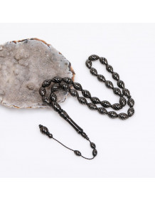 Silver Embroidered Kuka Prayer Beads 8*12 mm - Çeşmi Bülbül Model