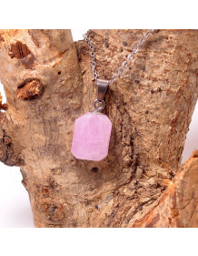 Kunzite Stone Necklace - Steel Material (Tarnish Resistant)