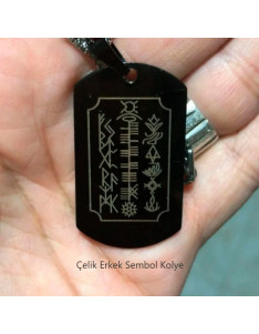 Çelik Erkek Sembol Kolye