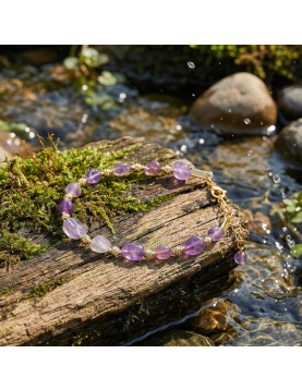 Grape Model Amethyst Bracelet – 5x7 mm