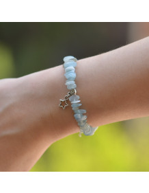 Aquamarine Stone Shapeless Bracelet