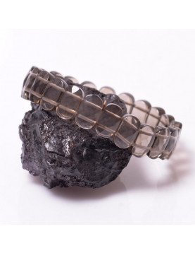 Smoky Quartz Stone Bracelet - Faceted