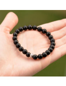 Two Obsidian Stone Bracelet - 8 mm
