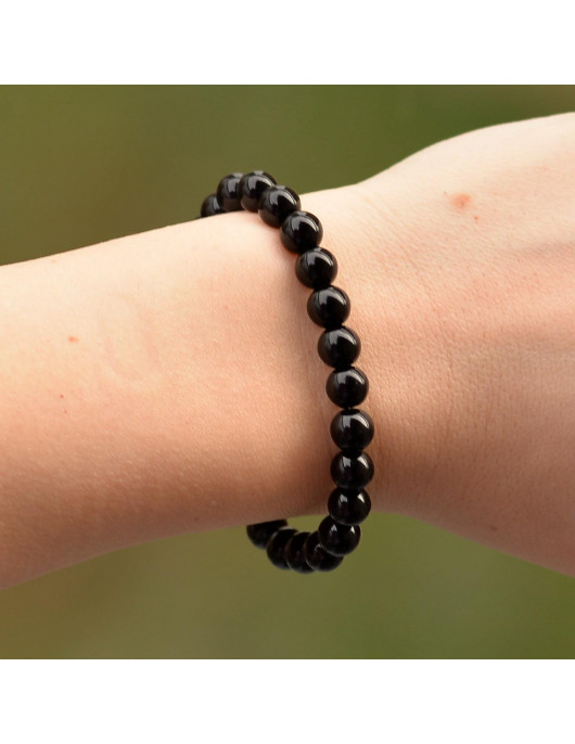 Obsidian Stone Bracelet (8 mm) Obsidian Stone Bracelet (8 mm)