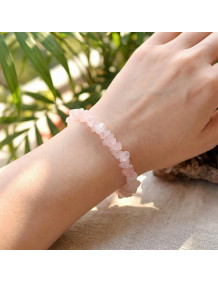 Pink Quartz Stone Bracelet - Adjustable