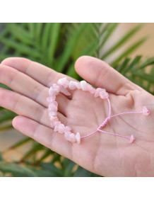 Pink Quartz Stone Bracelet - Adjustable