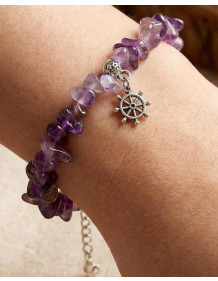 Shapeless Amethyst Stone Bracelet