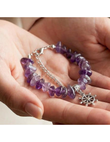 Shapeless Amethyst Stone Bracelet