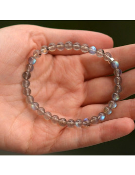 Reflective Labradorite Stone Bracelet - High Quality (6 mm)