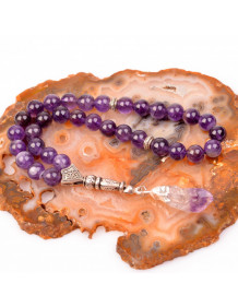 Amethyst Stone Rosary (8 mm) - With Amethyst Stone Tassel