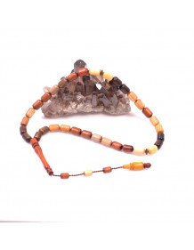 Capsule Cut Mixed Wood Prayer Beads - 8*11 mm Native Trees