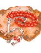 Rosario de Piedra Ágata Roja (8 mm)