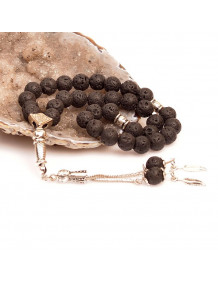 Lava Stone Prayer Beads (8 mm)