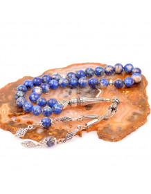 Blue Variegated Jade Stone Rosary (8 mm)