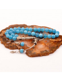 Blue Quartz Stone Rosary (8 mm)