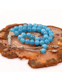 Blue Quartz Stone Rosary (8 mm)