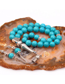Turquoise Stone Rosary (8 mm)