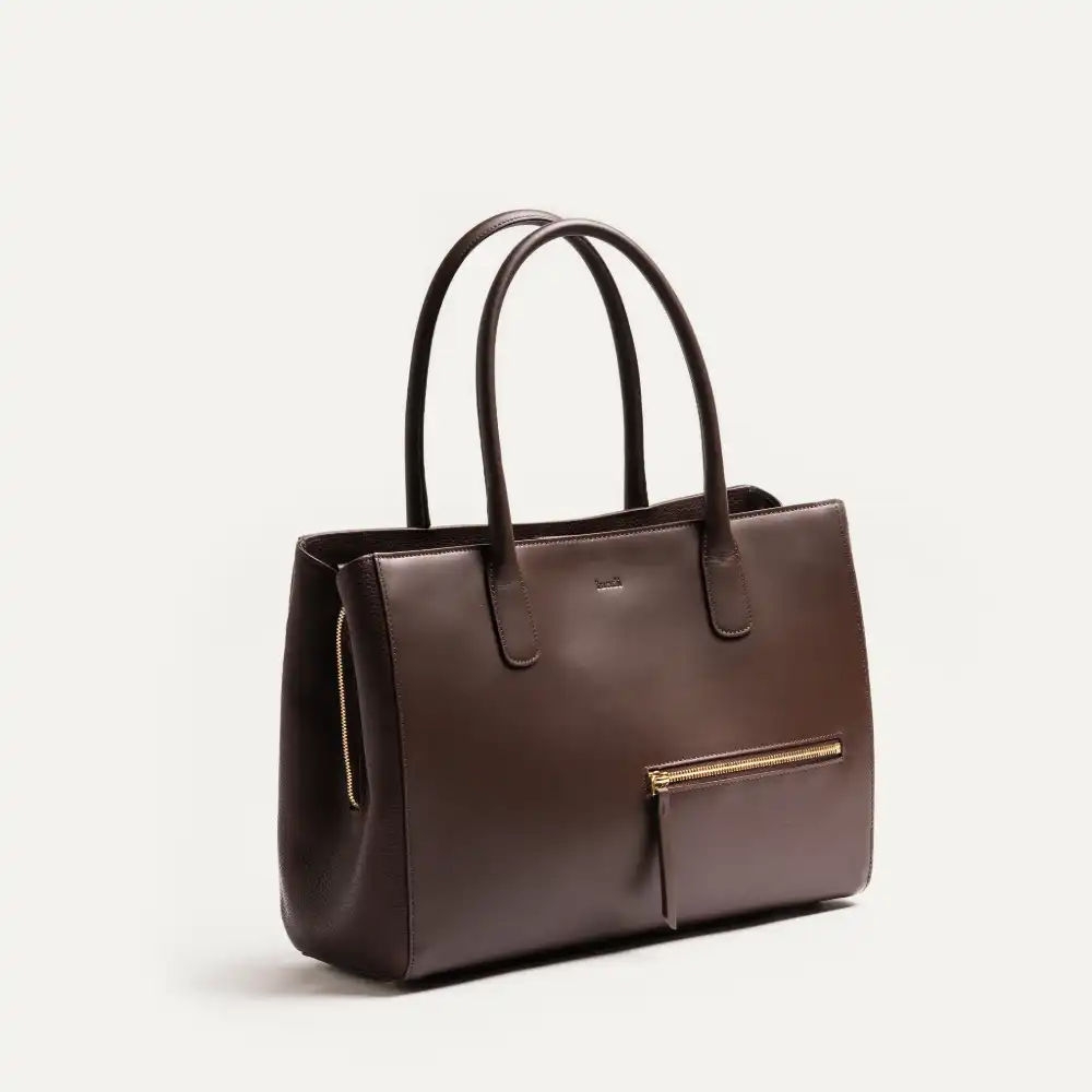 Emy Leather Laptop Tote - Görsel 2