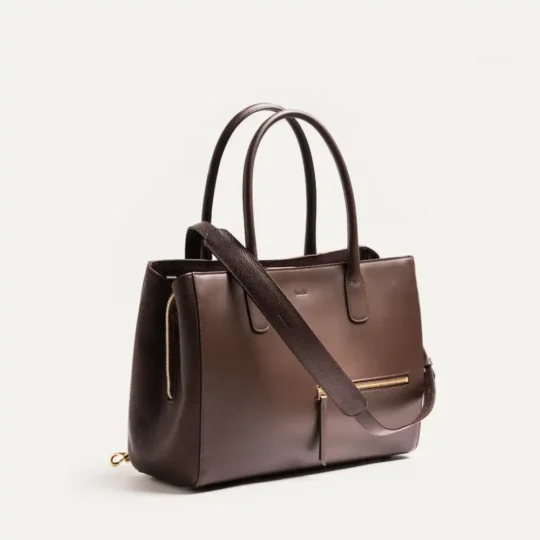 Emy Leather Laptop Tote
