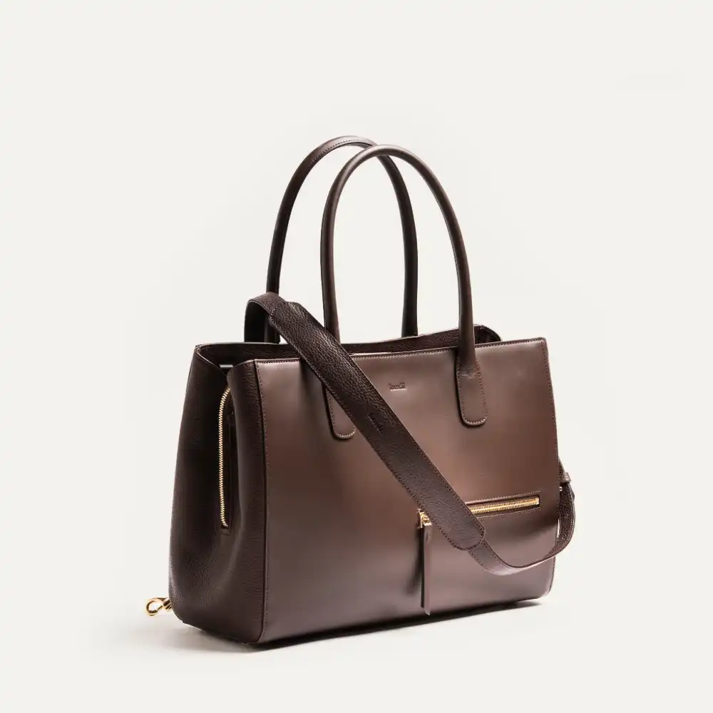 Emy Leather Laptop Tote