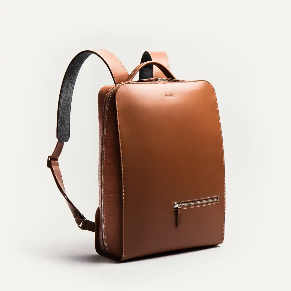 Smooth leather backpack