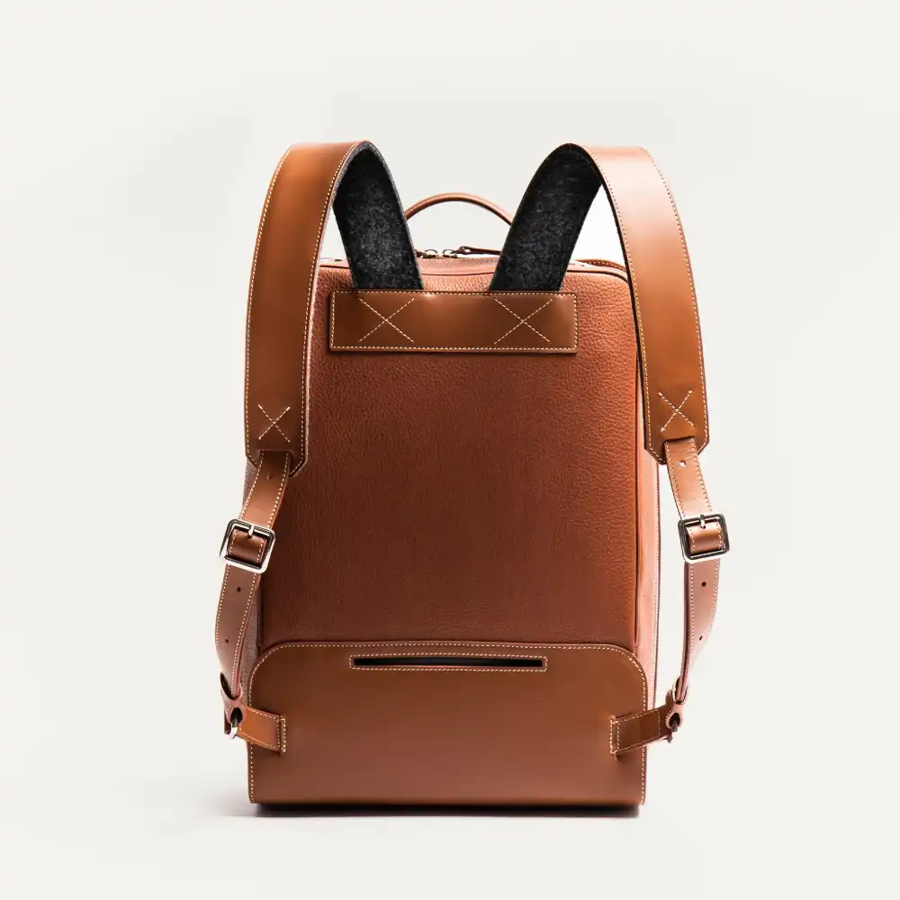 Smooth leather backpack - Görsel 4