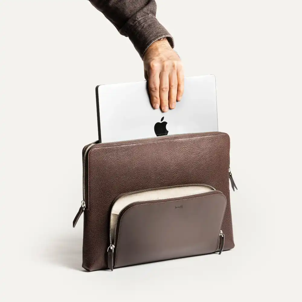 Anna Leather Laptop Case - Görsel 3